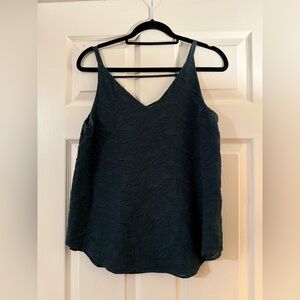 LOFT Dark Green Lace Camisole